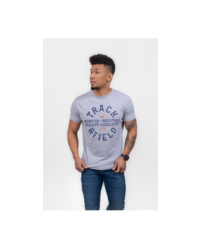 Koszulka męska Monotox TRACK&FIELD GRAY MELANGE MX22078 Szara - Sklep online Mastersport