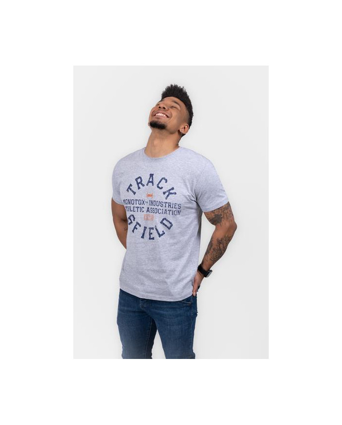 Koszulka męska Monotox TRACK&FIELD GRAY MELANGE MX22078 Szara - Sklep online Mastersport