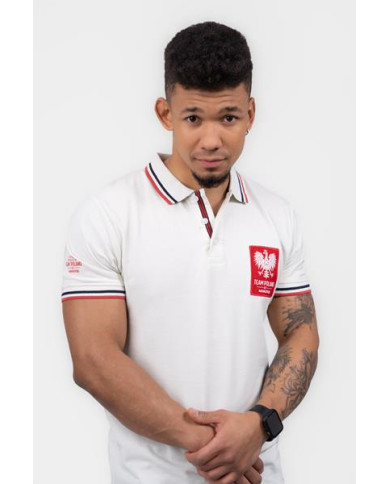 Koszulka męska Monotox POLO TP EAGLE MX22091 Biała - Sklep online Mastersport