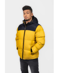 Kurtka męska Monotox PUFFER H MUSTARD BLACK MX22124 Żółta - Sklep online Mastersport