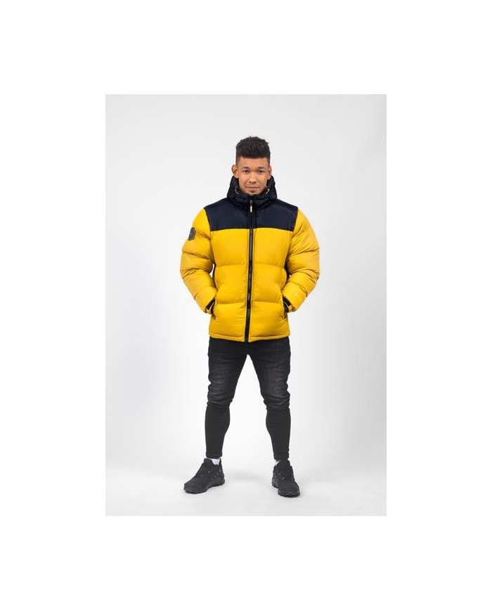 Kurtka męska Monotox PUFFER H MUSTARD BLACK MX22124 Żółta - Sklep online Mastersport