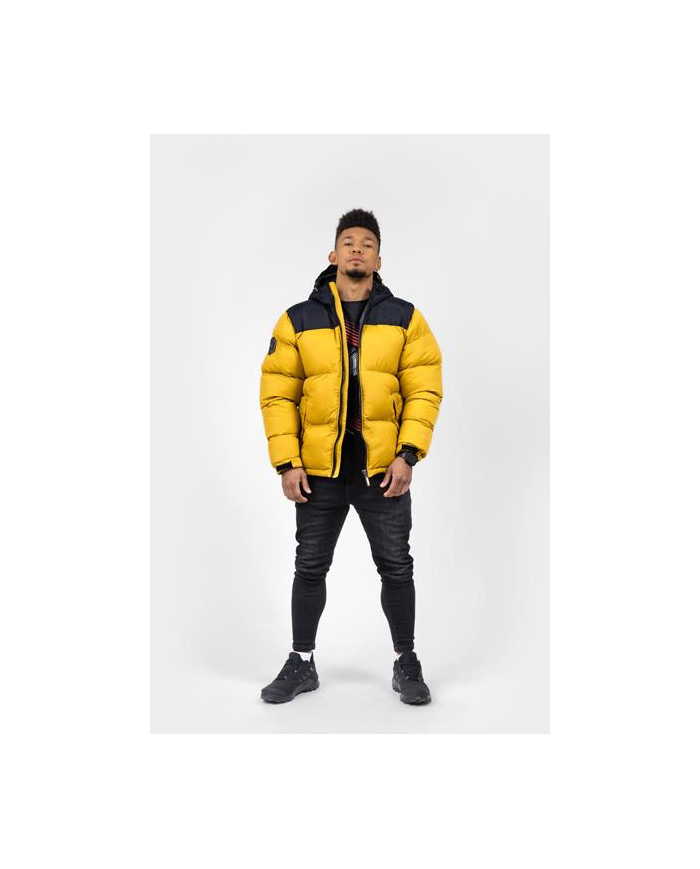 Kurtka męska Monotox PUFFER H MUSTARD BLACK MX22124 Żółta - Sklep online Mastersport