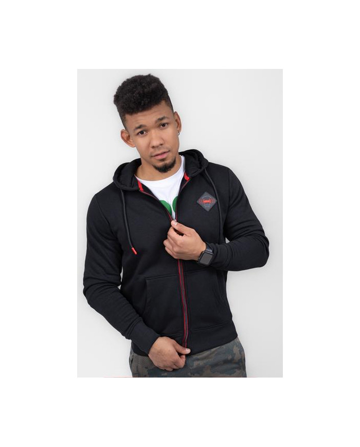 Bluza męska Monotox LOGO R ZIP BLACK MX22129 Czarna - Sklep online Mastersport