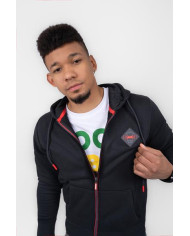 Bluza męska Monotox LOGO R ZIP BLACK MX22129 Czarna - Sklep online Mastersport