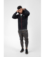 Bluza męska Monotox LOGO R ZIP BLACK MX22129 Czarna - Sklep online Mastersport