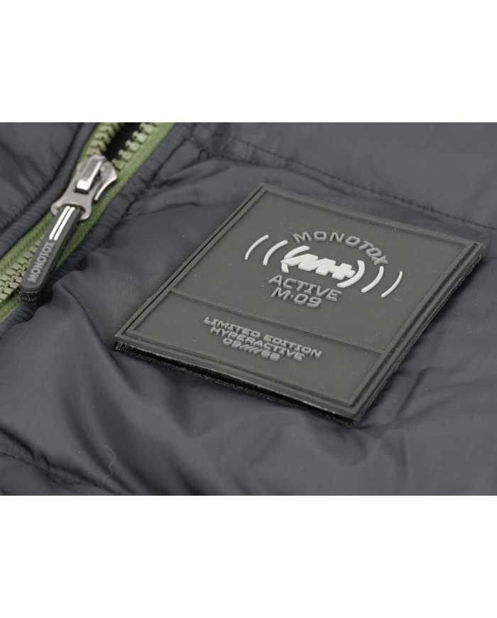 Kamizelka męska Monotox VEST PUFFER BLACK / GREEN MX23089 Czarna - Sklep online Mastersport