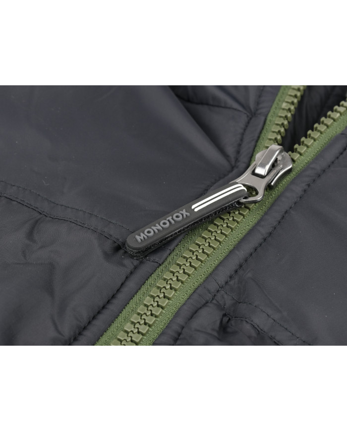 Kurtka męska Monotox PUFFER BLACK / GREEN MX23090 Czarna - Sklep online Mastersport