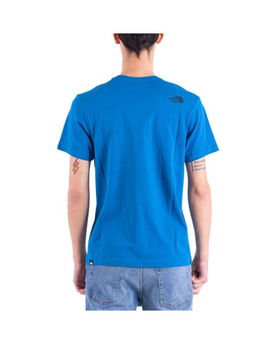 Koszulka męska The North Face M S/S FINE TEE NF00CEQ5M19 Niebieska - Sklep online Mastersport