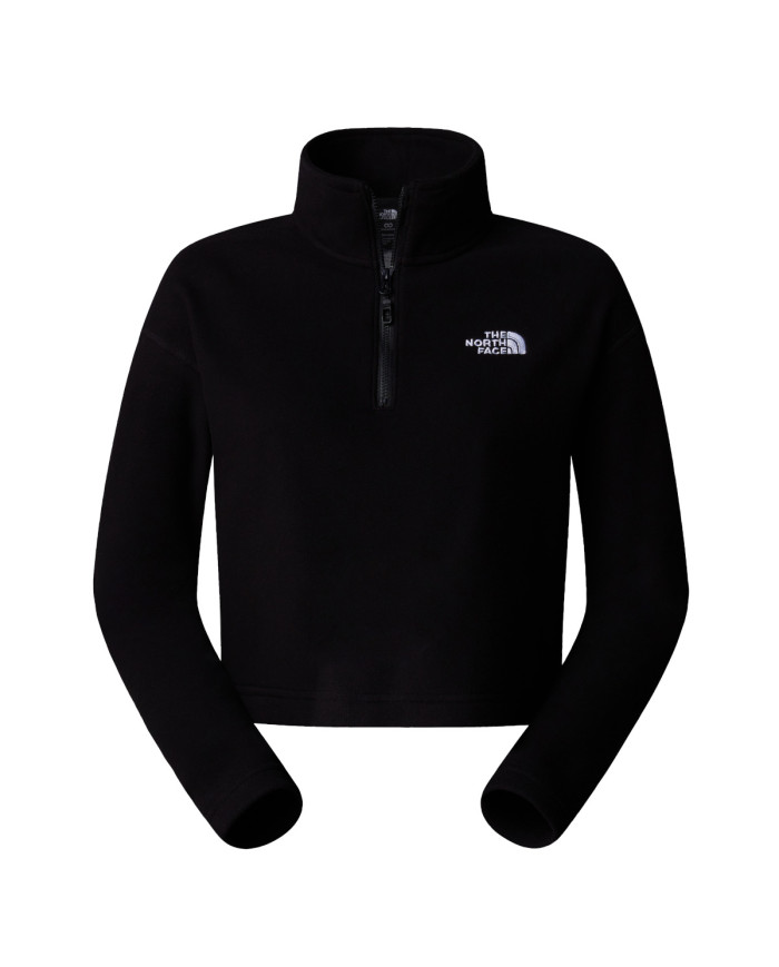 Bluza damska The North Face W 100 GLACIER CROP 1/4 NF0A855N4H0 Czarna - Sklep online Mastersport