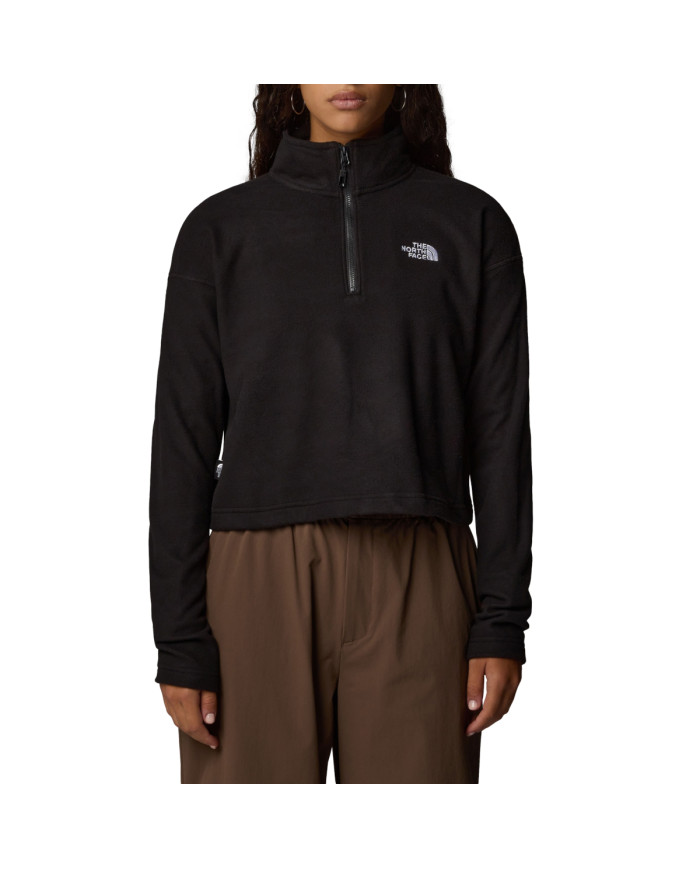 Bluza damska The North Face W 100 GLACIER CROP 1/4 NF0A855N4H0 Czarna - Sklep online Mastersport