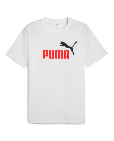 Koszulka męska Puma ESS 2 COLOR NO.1 LOGO TEE 68470802 Biała - Sklep online Mastersport