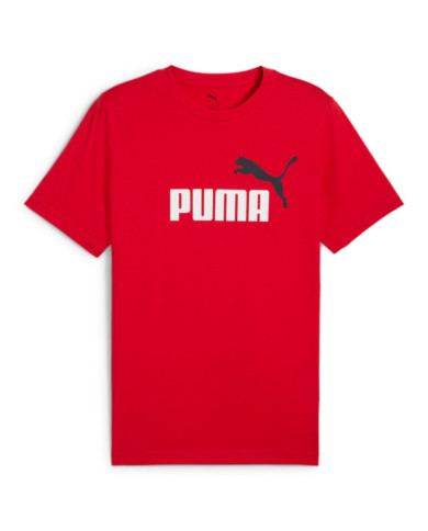 Koszulka męska Puma ESS 2 COLOR NO.1 LOGO TEE 68470811 Czerwona - Sklep online Mastersport