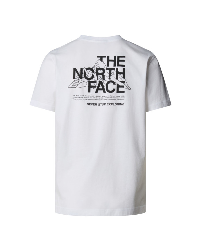 Koszulka męska The North Face M MOUNTAIN SKETCH SS TEE NF0A8EE8FN4 Biała - Sklep online Mastersport