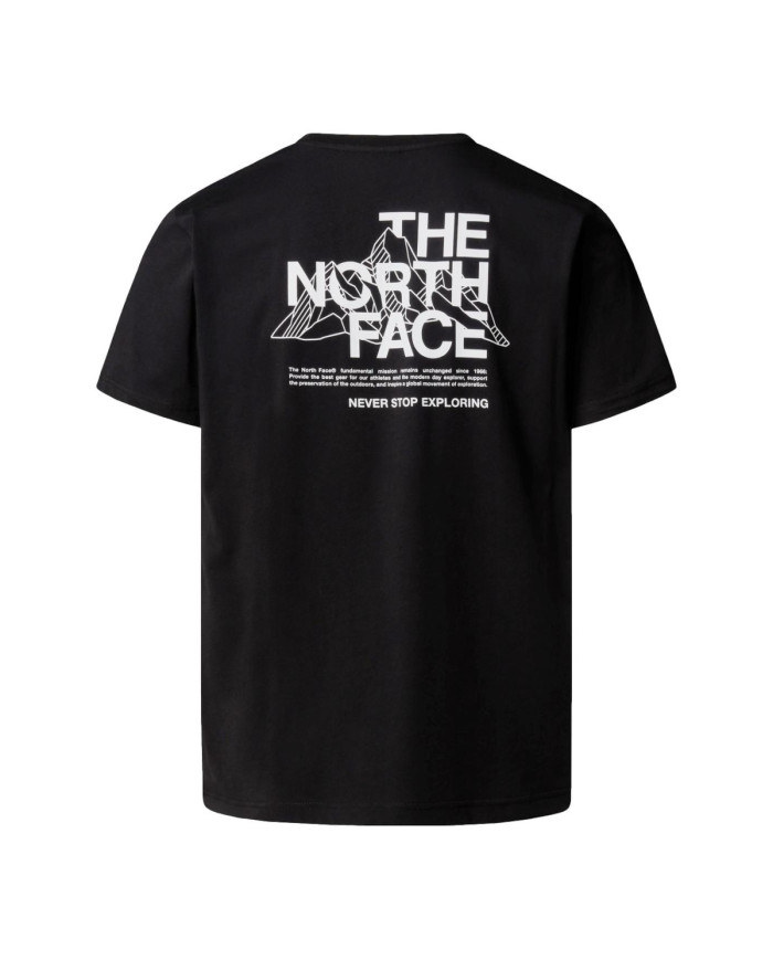 Koszulka męska The North Face M MOUNTAIN SKETCH SS TEE NF0A8EE8JK3 Czarna - Sklep online Mastersport