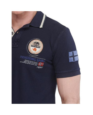 Koszulka męska Napapijri GANDY 3 NP0A4G2J176 Niebieska - Sklep online Mastersport