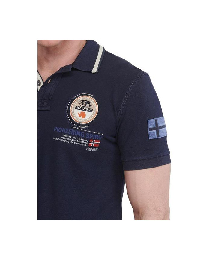 Koszulka męska Napapijri GANDY 3 NP0A4G2J176 Niebieska - Sklep online Mastersport