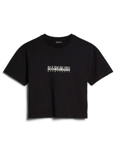 Koszulka damska Napapijri S-BOX W CROP 3 NP0A4GDG041 Czarna - Sklep online Mastersport
