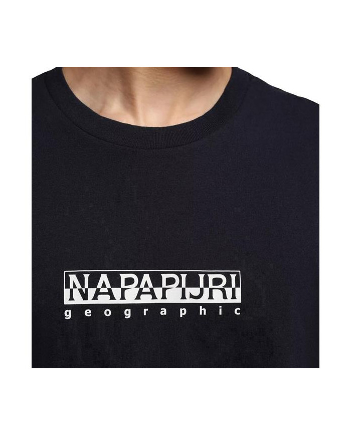 Koszulka męska Napapijri S-BOX SS 3 NP0A4GDR176 Czarna - Sklep online Mastersport