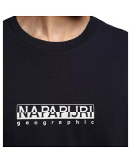 Koszulka męska Napapijri S-BOX SS 3 NP0A4GDR176 Czarna - Sklep online Mastersport
