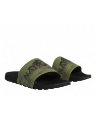 Klapki męskie Napapijri STREAM SLIDE NP0A4GRZFC1 Zielone - Sklep online Mastersport