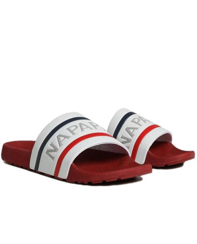 Klapki męskie Napapijri STREAM SLIDE NP0A4GTV02Y Czerwone - Sklep online Mastersport
