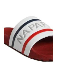Klapki męskie Napapijri STREAM SLIDE NP0A4GTV02Y Czerwone - Sklep online Mastersport