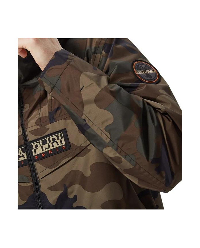 Kurtka męska Napapijri RAINFOREST OP S AOP FANTASY NP0A4H2PF84 Zielona - Sklep online Mastersport