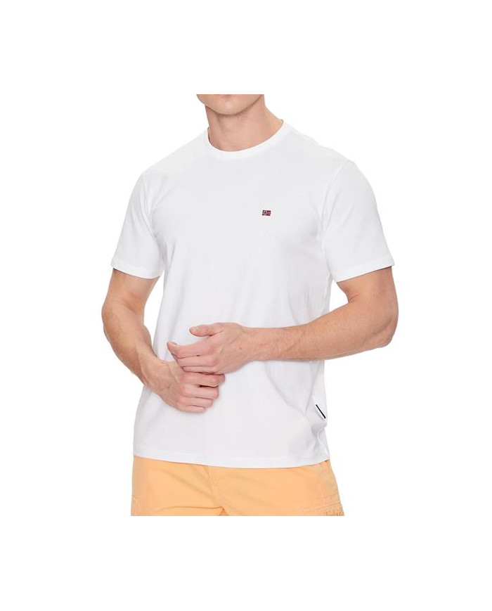 Koszulka męska Napapijri SALIS SS SUM BRIGHTWHITE NP0A4H8D002 Biała - Sklep online Mastersport