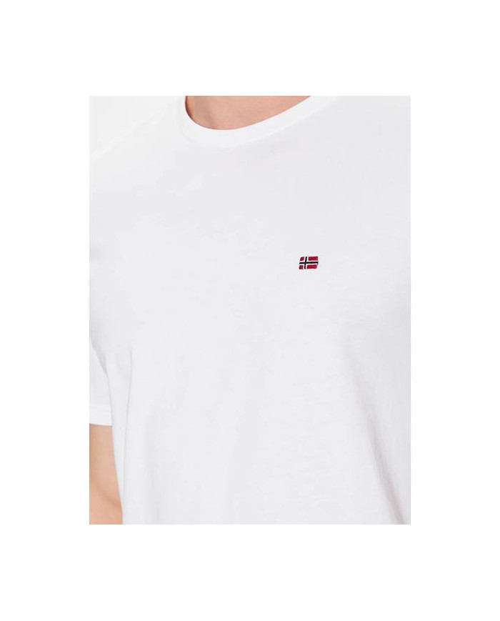 Koszulka męska Napapijri SALIS SS SUM BRIGHTWHITE NP0A4H8D002 Biała - Sklep online Mastersport