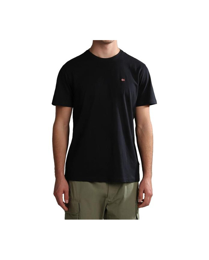 Koszulka męska Napapijri SALIS SS SUM BLACK NP0A4H8D041 Czarna - Sklep online Mastersport