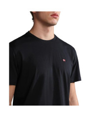 Koszulka męska Napapijri SALIS SS SUM BLACK NP0A4H8D041 Czarna - Sklep online Mastersport