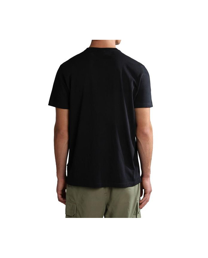 Koszulka męska Napapijri SALIS SS SUM BLACK NP0A4H8D041 Czarna - Sklep online Mastersport