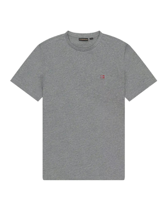 Koszulka męska Napapijri SALIS SS SUM MED GREY NP0A4H8D160 Szara - Sklep online Mastersport