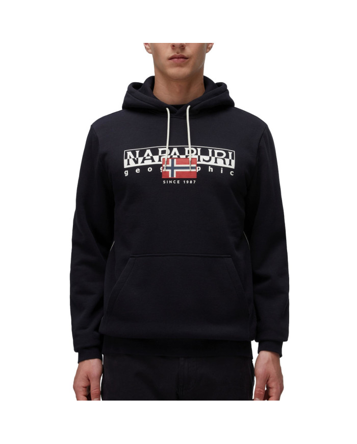 Bluza męska Napapijri B-AYLMER H WINT NP0A4I1D041 Czarna - Sklep online Mastersport