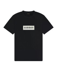 Koszulka męska Napapijri S-BOX LOGO SS NP0A4I3L041 Czarna - Sklep online Mastersport