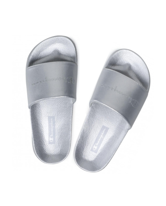 Klapki damskie Champion QUEENS SLIDE S11386EM007 Srebrne - Sklep online Mastersport