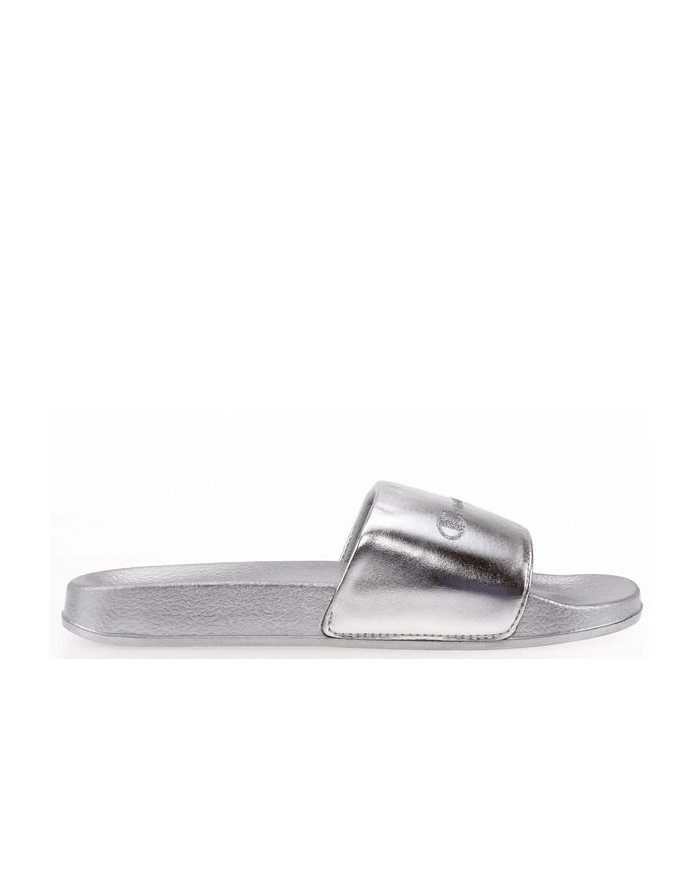 Klapki damskie Champion QUEENS SLIDE S11562EM007 Srebrne - Sklep online Mastersport
