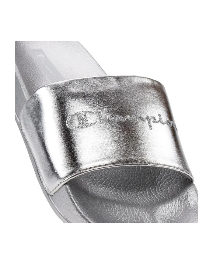 Klapki damskie Champion QUEENS SLIDE S11562EM007 Srebrne - Sklep online Mastersport