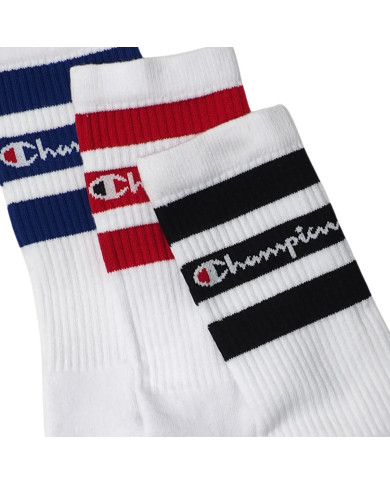 Skarpetki męskie Champion 3PK CREW SOCKS U20121WW001 Białe - Sklep online Mastersport