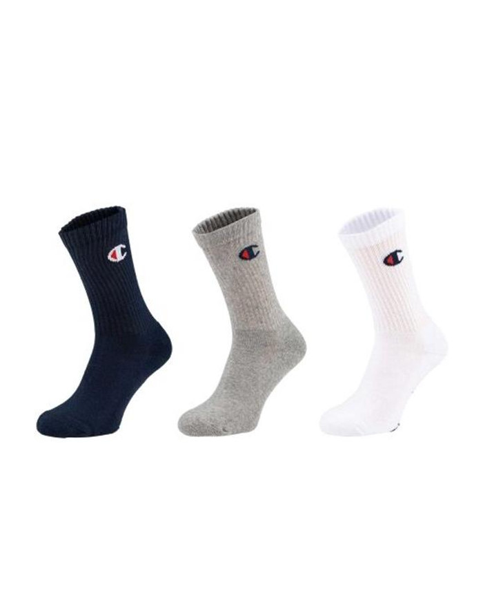 Skarpetki męskie Champion 3 PACK CREW SOCKS U24558BS517 Szare - Sklep online Mastersport