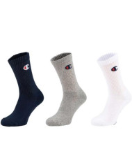 Skarpetki męskie Champion 3 PACK CREW SOCKS U24558BS517 Szare - Sklep online Mastersport