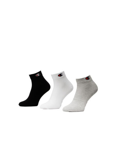 Skarpetki męskie Champion 3 PACK QUARTER SOCKS U24559EM006 Szare - Sklep online Mastersport