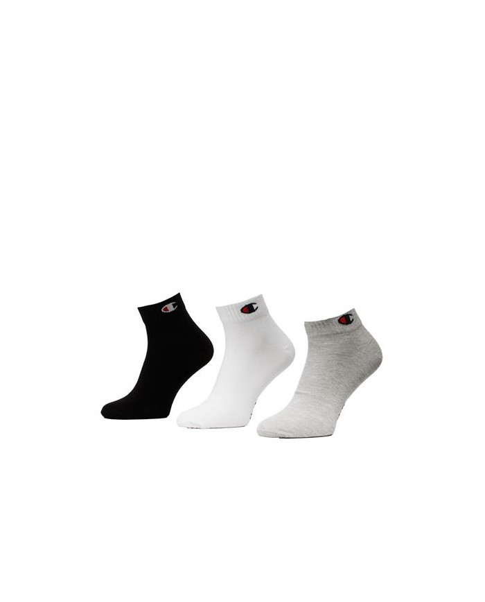 Skarpetki męskie Champion 3 PACK QUARTER SOCKS U24559EM006 Szare - Sklep online Mastersport
