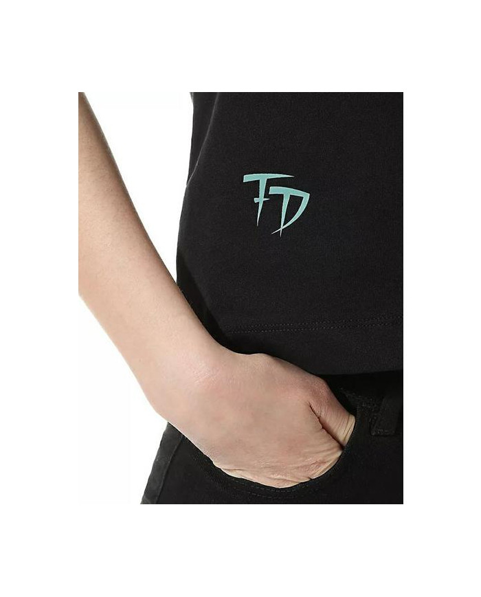 Koszulka damska Vans WM FABIANA BOXY TEE VN0A53LYBLK1 Czarna - Sklep online Mastersport