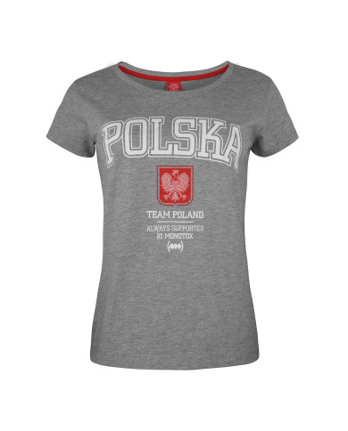Koszulka damska Monotox POLSKA COLLEGE W GREY W-TS-02TP-01 Szara - Sklep online Mastersport