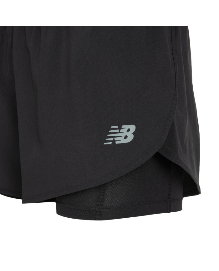 Szorty damskie New Balance SPORT 2-IN-1 SHORT 3 WS51465BK Czarne - Sklep online Mastersport