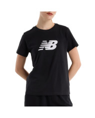 Koszulka damska New Balance S/S SPORT JERSEY LOGO T-SH WT43582BK Czarna - Sklep online Mastersport