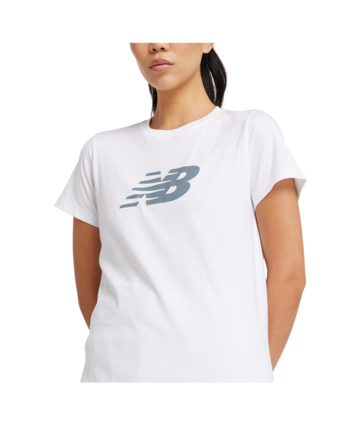 Koszulka damska New Balance SPORT JERSEY LOGO T-SHIRT WT43582WT Biała - Sklep online Mastersport