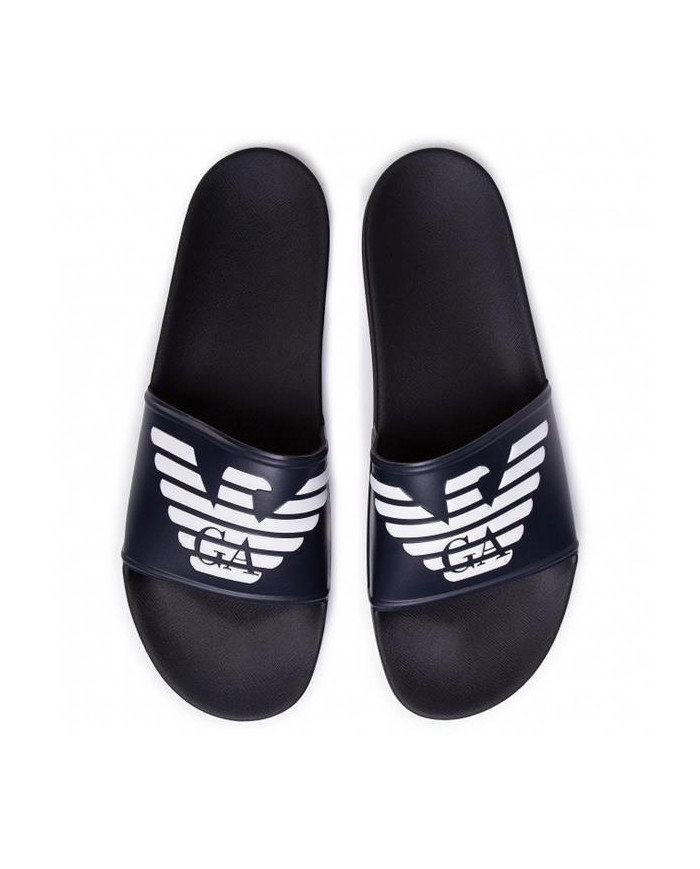 Klapki męskie Emporio Armani POOL MOD. SLIDES XL828-X4PS01-D813 Niebieskie - Sklep online Mastersport
