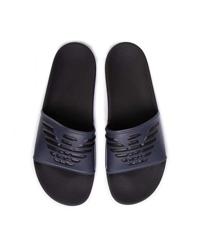 Klapki męskie Emporio Armani POOL MOD. SLIDES XL828-X4PS01-K474 Niebieskie - Sklep online Mastersport